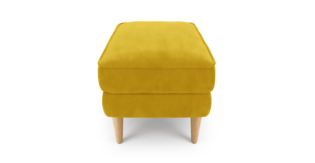 Klem Puf Small Ahşap Ayak - Kadife