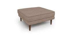 Klem Puf Ahşap Ayak - Keten