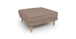 Klem Puf Ahşap Ayak - Keten