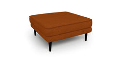 Klem Puf Ahşap Ayak - Keten