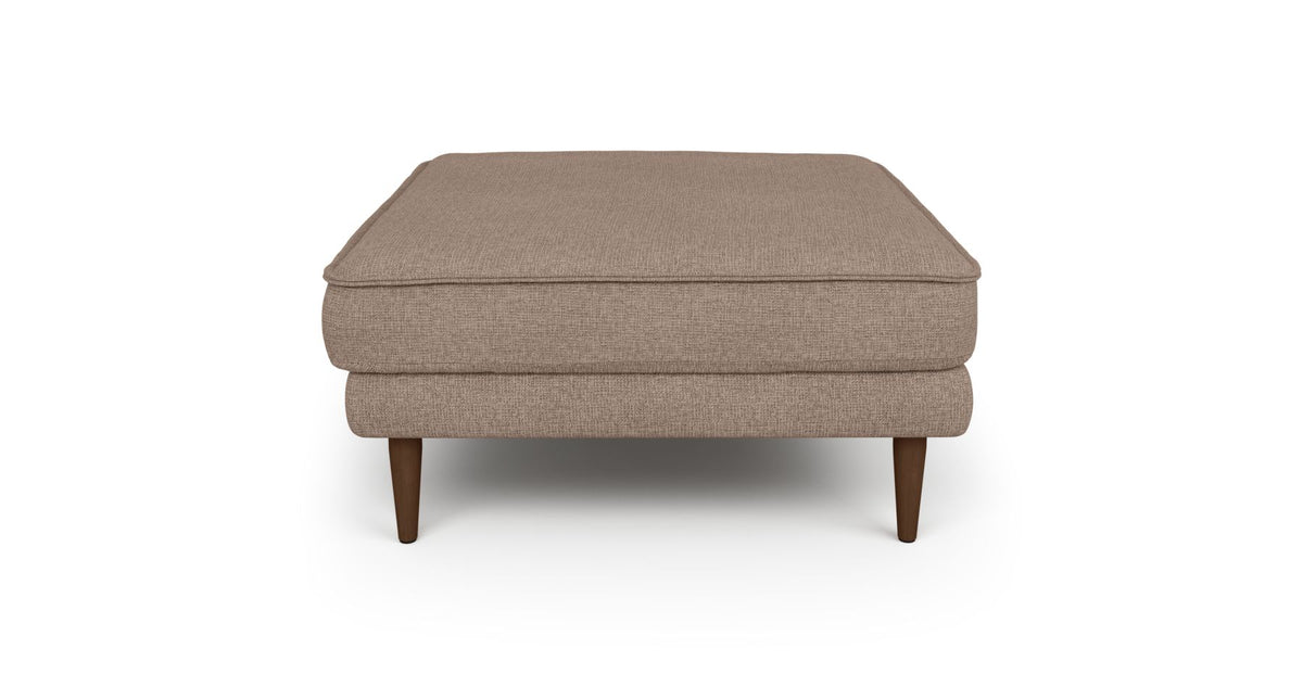 Klem Puf Ahşap Ayak - Keten