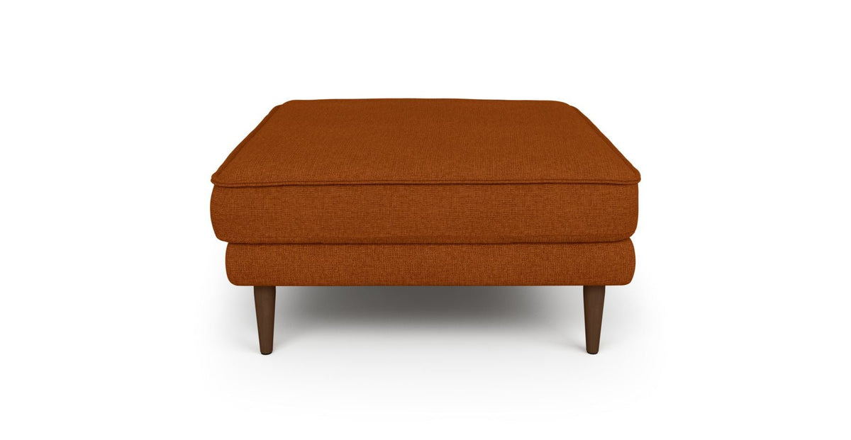 Klem Puf Ahşap Ayak - Keten