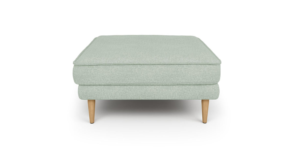 Klem Puf Ahşap Ayak - Keten