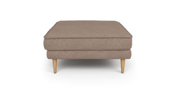 Klem Puf Ahşap Ayak - Keten