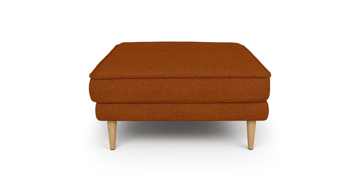 Klem Puf Ahşap Ayak - Keten