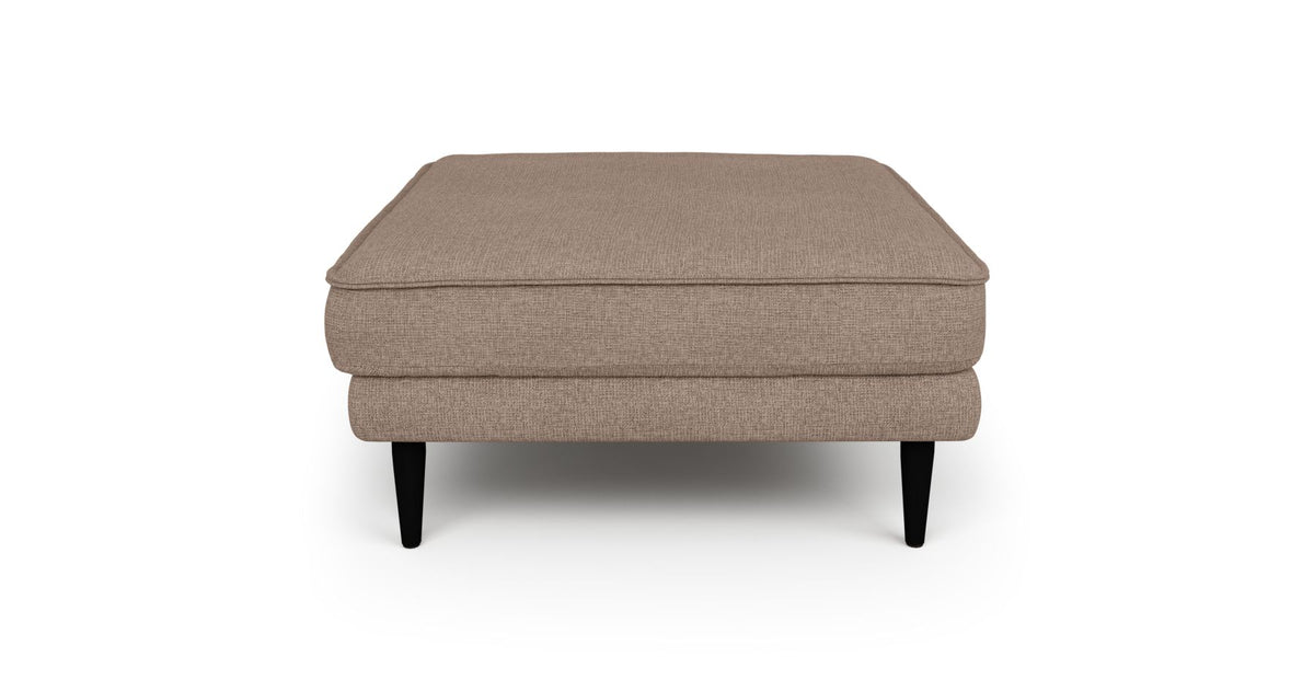 Klem Puf Ahşap Ayak - Keten