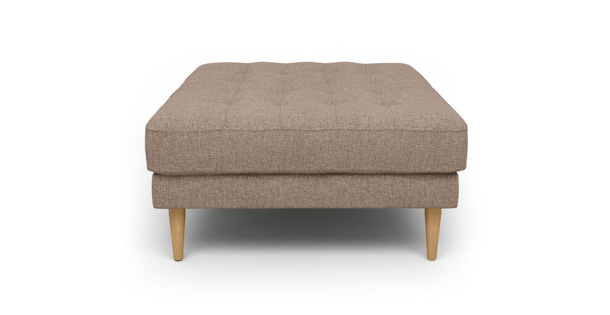 Normod Puf Ahşap Ayak - Keten