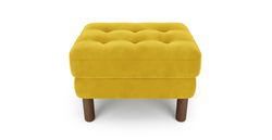 Modsy Puf Small Silindir Ahşap Ayak - Kadife