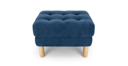 Modsy Puf Small Silindir Ahşap Ayak - Kadife