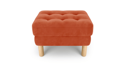 Modsy Puf Small Silindir Ahşap Ayak - Kadife
