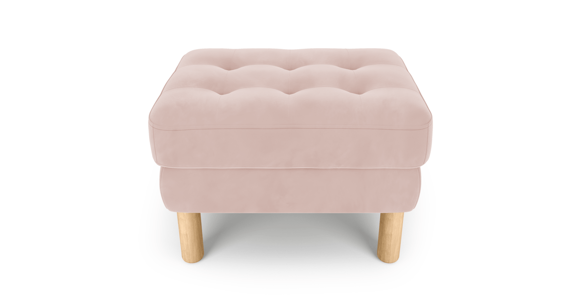 Modsy Puf Small Silindir Ahşap Ayak - Kadife