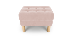 Modsy Puf Small Silindir Ahşap Ayak - Kadife