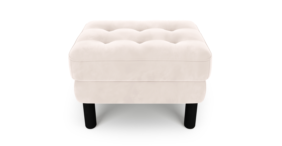 Modsy Puf Small Silindir Ahşap Ayak - Kadife