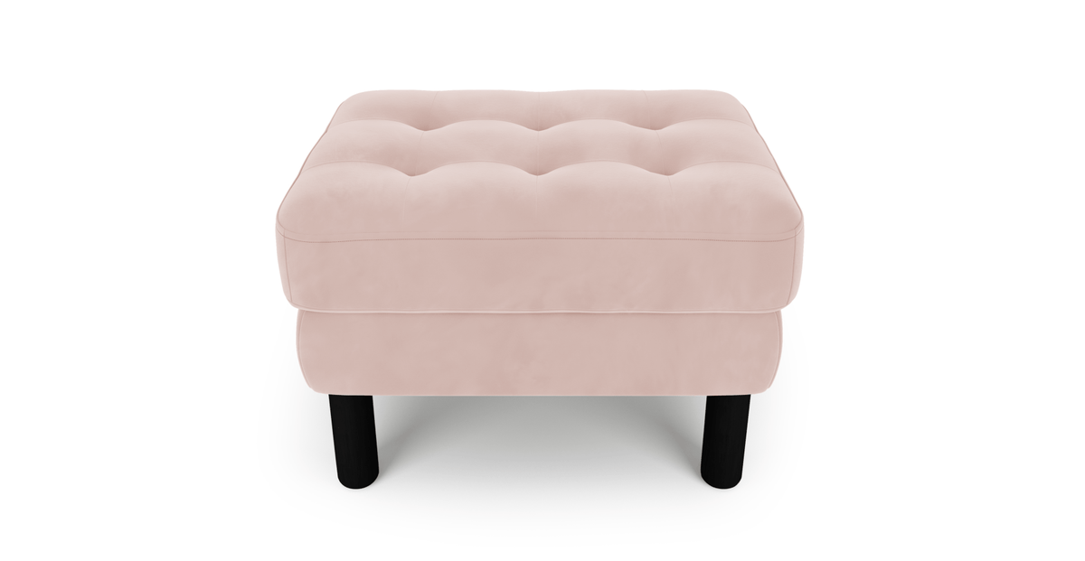 Modsy Puf Small Silindir Ahşap Ayak - Kadife