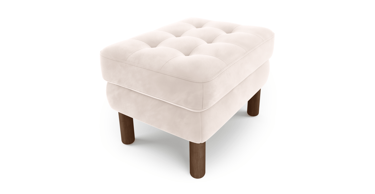 Modsy Puf Small Silindir Ahşap Ayak - Kadife