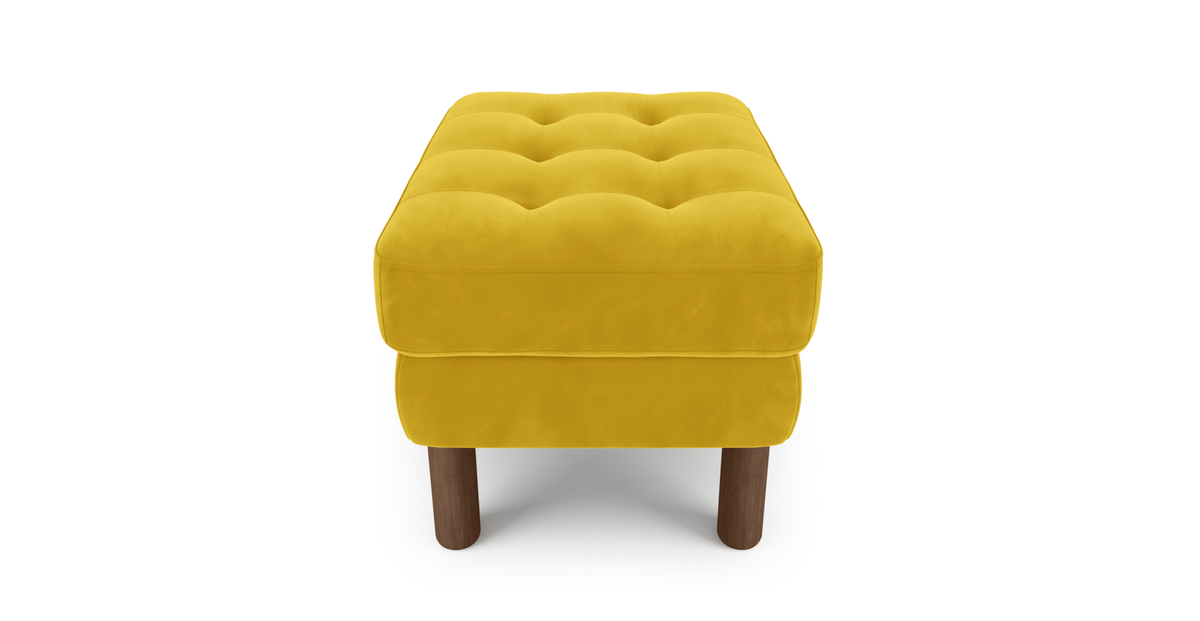 Modsy Puf Small Silindir Ahşap Ayak - Kadife