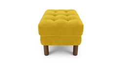 Modsy Puf Small Silindir Ahşap Ayak - Kadife