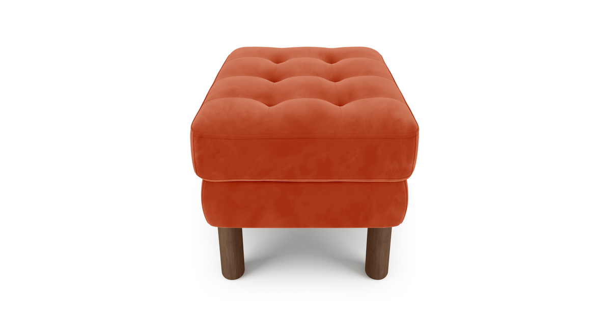 Modsy Puf Small Silindir Ahşap Ayak - Kadife