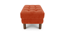 Modsy Puf Small Silindir Ahşap Ayak - Kadife