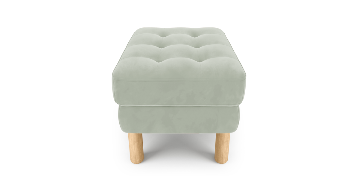 Modsy Puf Small Silindir Ahşap Ayak - Kadife