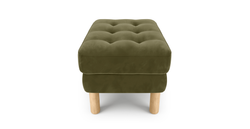 Modsy Puf Small Silindir Ahşap Ayak - Kadife