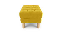 Modsy Puf Small Silindir Ahşap Ayak - Kadife