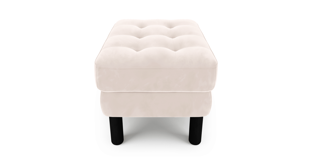 Modsy Puf Small Silindir Ahşap Ayak - Kadife