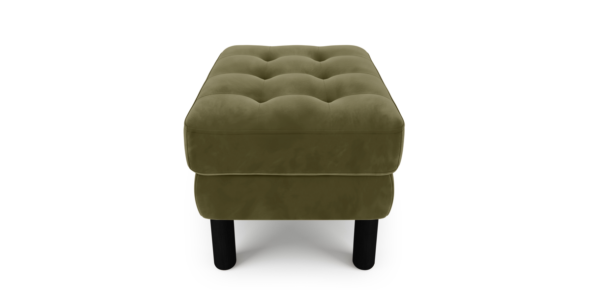 Modsy Puf Small Silindir Ahşap Ayak - Kadife