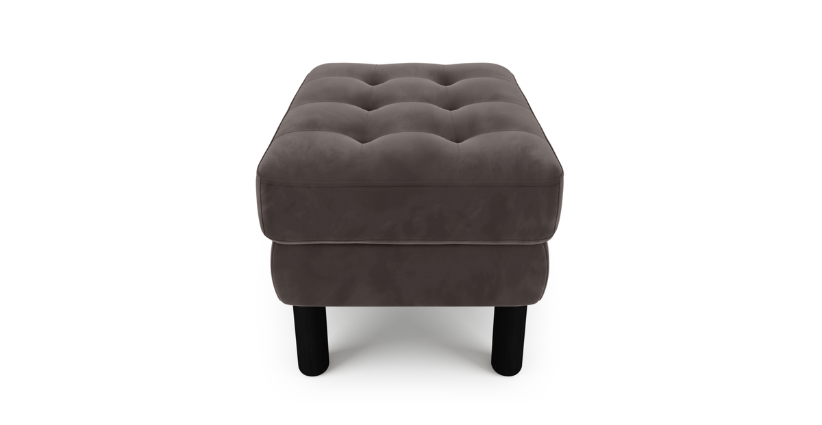 Modsy Puf Small Silindir Ahşap Ayak - Kadife