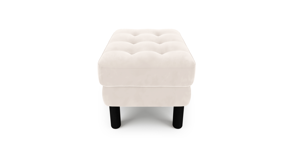 Modsy Puf Small Silindir Ahşap Ayak - Kadife