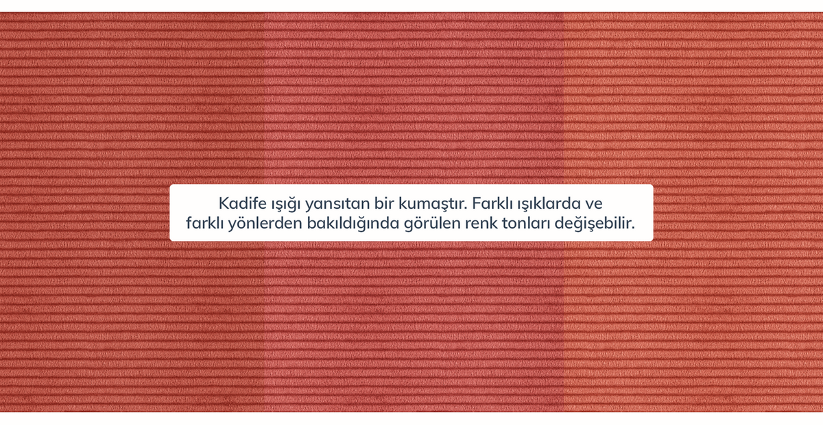 Klem Slim İkili Koltuk Silindir Ahşap Ayak - Fitilli Kadife