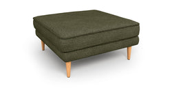 Klem Puf Ahşap Ayak - Keten