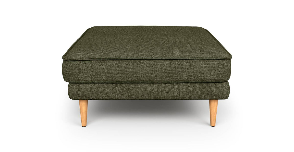 Klem Puf Ahşap Ayak - Keten