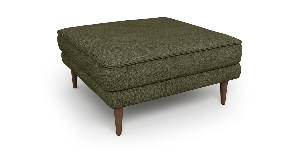 Klem Puf Ahşap Ayak - Keten