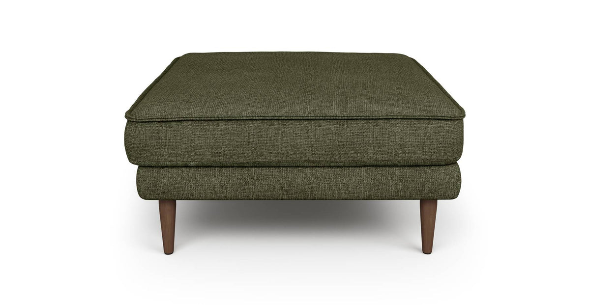 Klem Puf Ahşap Ayak - Keten